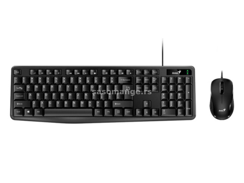 GENIUS KM-170 USB US crna tastatura+ USB crni miš