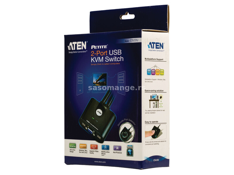 CS22U-AT * ATEN 2-port USB KVM switch sa kablovima (2899)