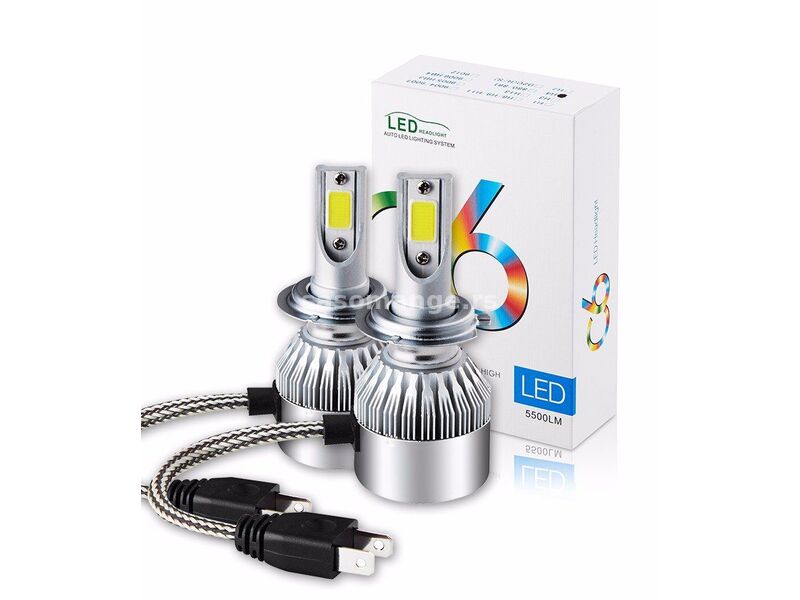 LED H1,H4,H7 Sijalice Sa Hladnjakom i Ventilatorom (Par)