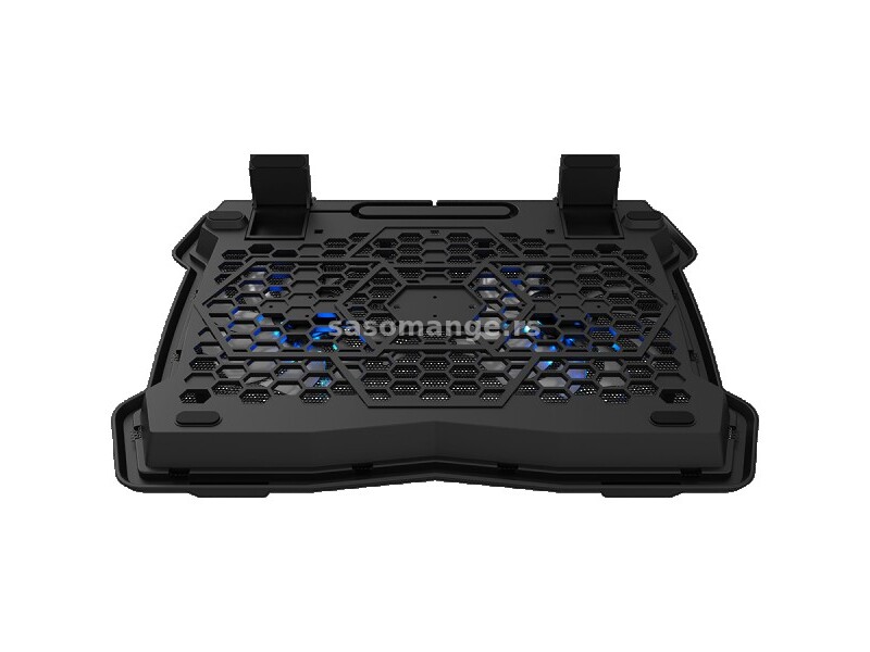 Cooling stand dual-fan with 2x2.0 USB hub, support up to 10"-15.6" laptop, ABS plastic and iron, ...