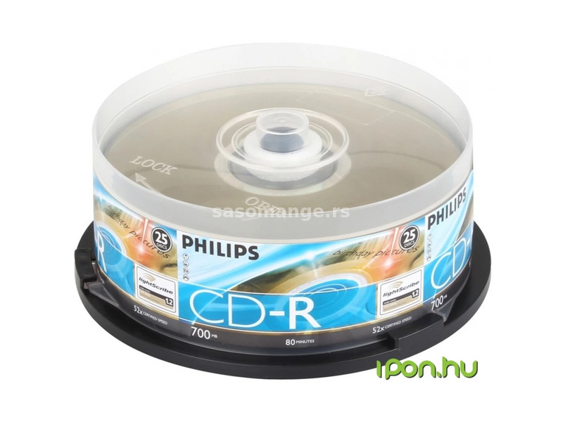 PHILIPS CD-R 52x 25pcs cylindrical