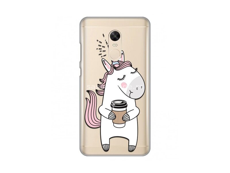 Futrola za Xiaomi Redmi Note 4X Print si-jednorog pije kafu