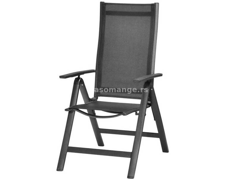 Podesiva baštenska stolica Raul crna