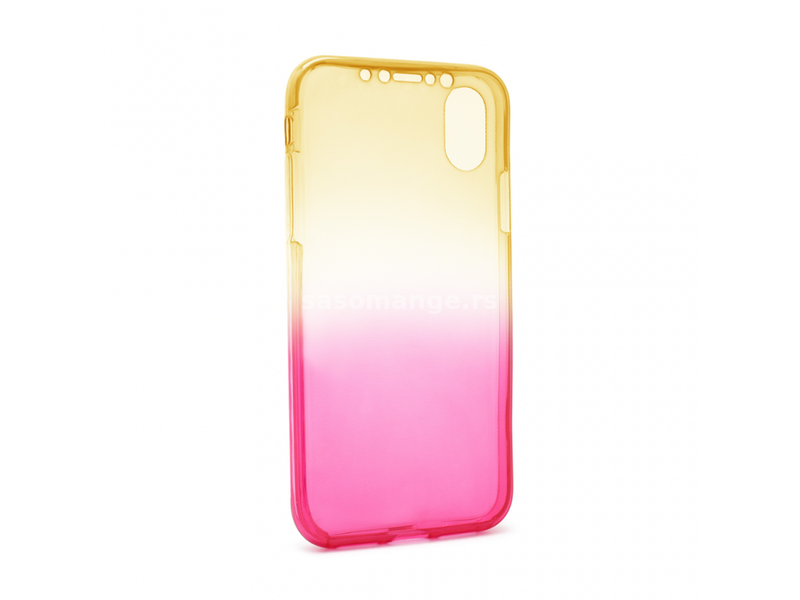 Futrola za iPhone X/XS leđa sAll cover - zlatno-pink