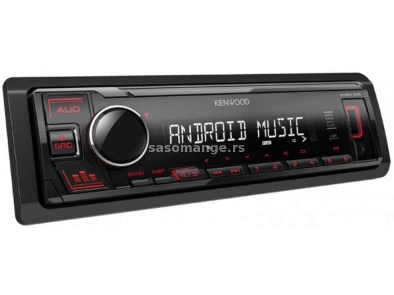 Auto radio Kenwood KMM-105RY FM, USB, 3,5mm, 4x45W