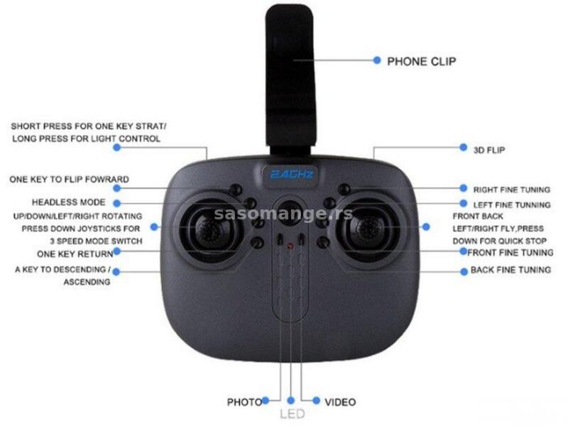 Dron - quadcopter selfie dron sa 720p wi-fi kamerom