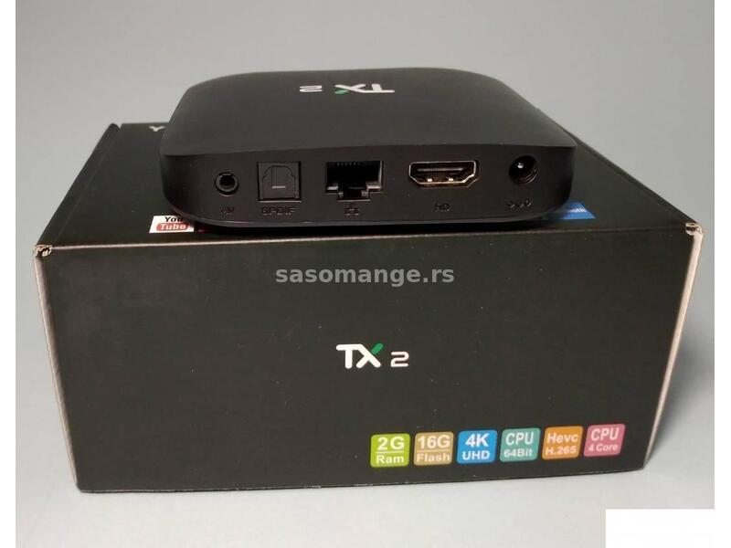 TX2 Android Smart TV BOX 2GB RAM, 4K ULTRA HD rezolucija