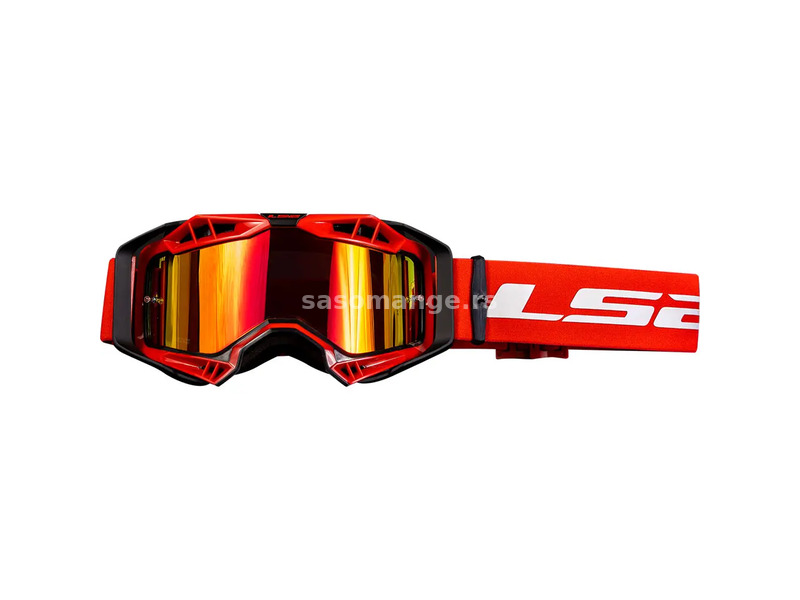 Moto Cross naočare LS2 AURA crvene sa iridium vizirom