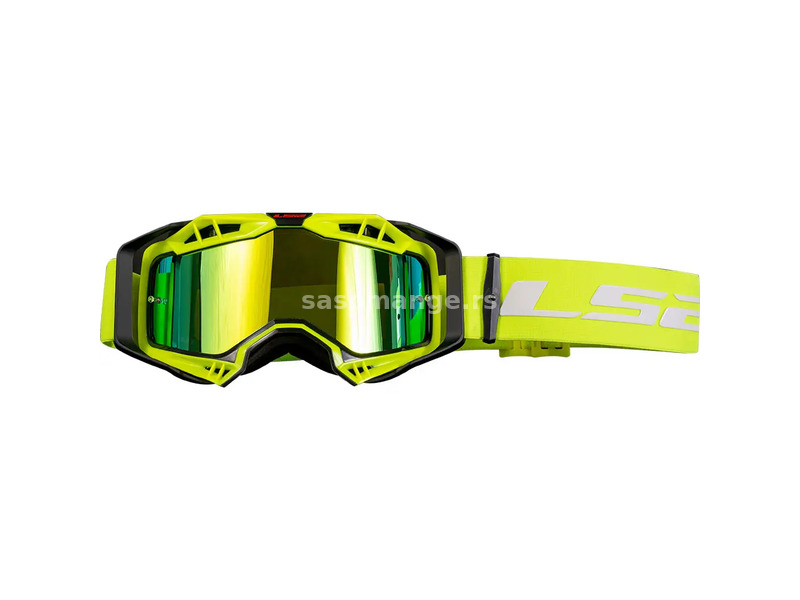 Moto Cross naočare LS2 AURA žute sa iridium vizirom