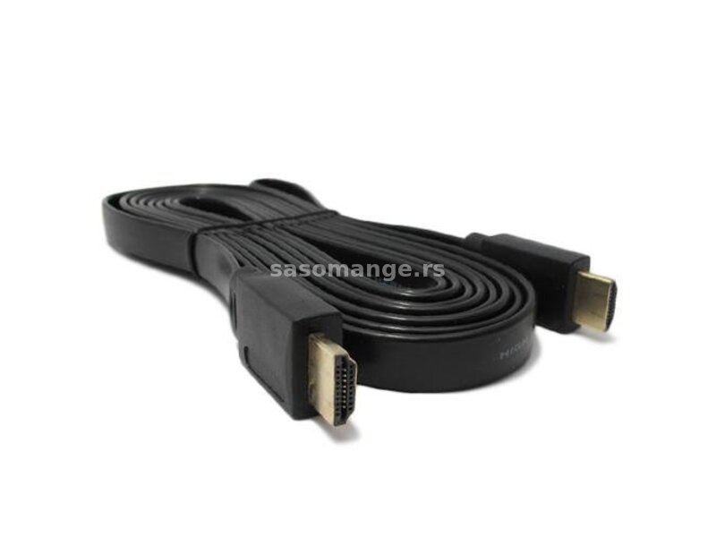 HDMI kabal na HDMI 3m FLAT crni