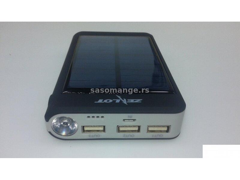 Solarni Power Bank Punjac Zealot 13200 mAh Eksterna Baterija