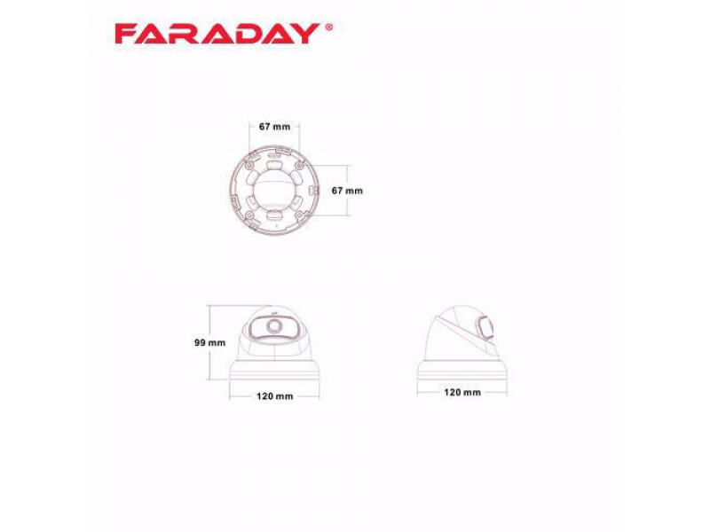 Faraday FDX-LPDSCS20-M24 HD kamera 2MP dome