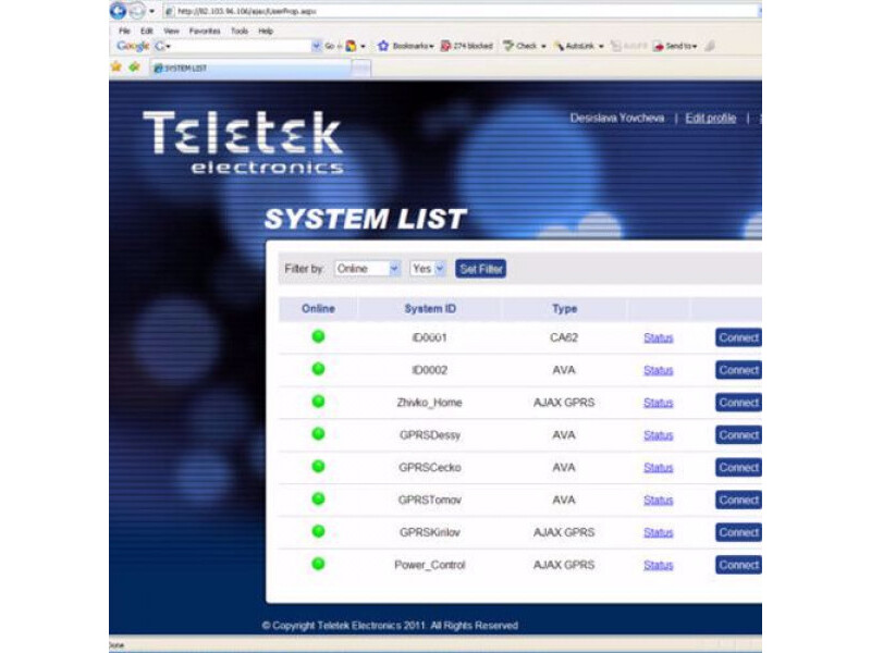 Teletek Guard View software - Monitoring softver