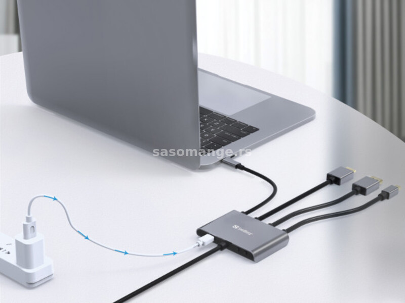 Kabl-display HUB Sandberg All-In-One USB CDPm DPHDMI - HDMI 2m 509-21