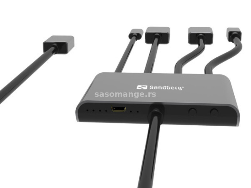 Kabl-display HUB Sandberg All-In-One USB CDPm DPHDMI - HDMI 2m 509-21
