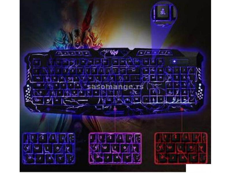 Gejmerska tastatura svetleca 3 Boje-Novo!