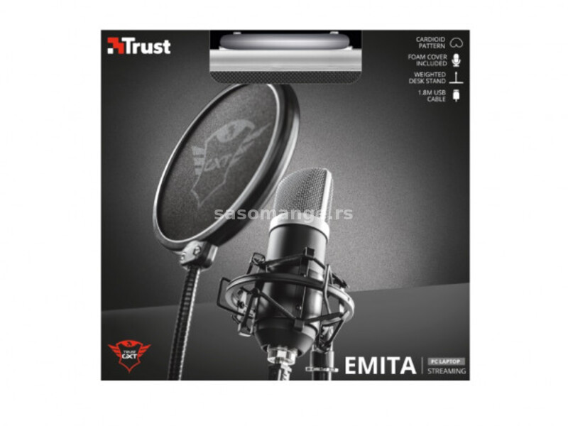 Mikrofon TRUST GXT 252 Emita USBstreamingcrna' ( '21753' )