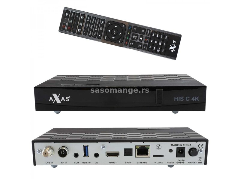 Axas HIS C 4K SE E2 Linux H.265 HEVC 2160p DVB-S2X DVB-C/T2