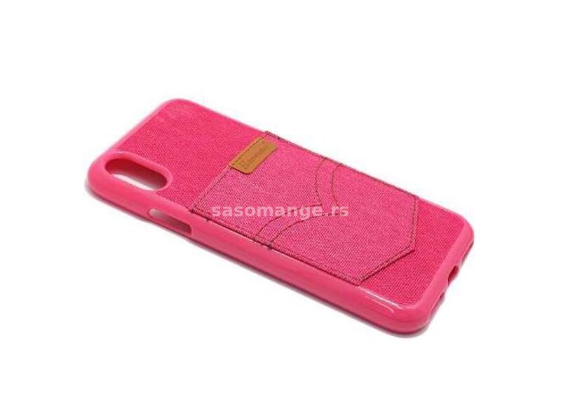 Futrola za iPhone X/XS leđa Hanman silikon - pink