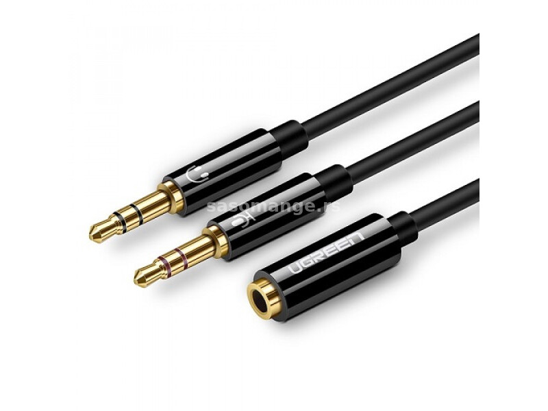 Aux kabl F/M2x3.5mm 0.2m Ugreen AV140