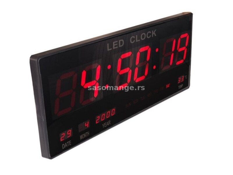 Veliki digitalni sat sa alarmom, kalendarom i termometrom 1
