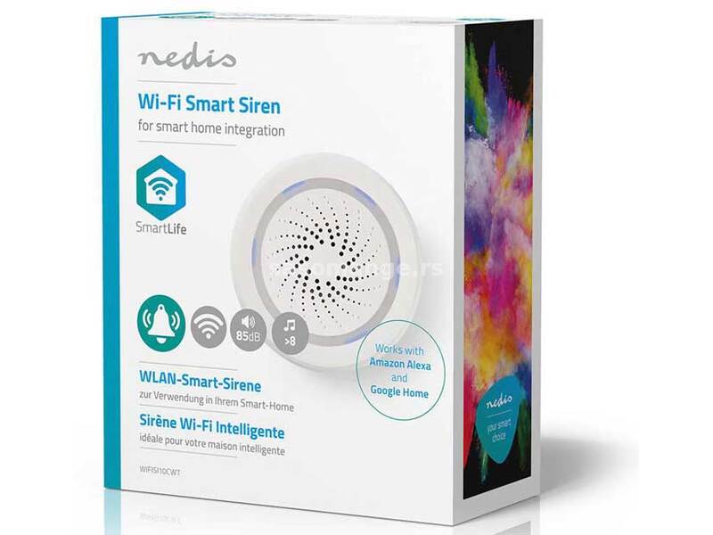 Smart Wi-Fi Alarmna sirena Nedis WIFISI10CWT