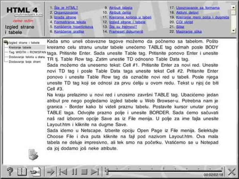 Multimedijalni kurs - HTML 4