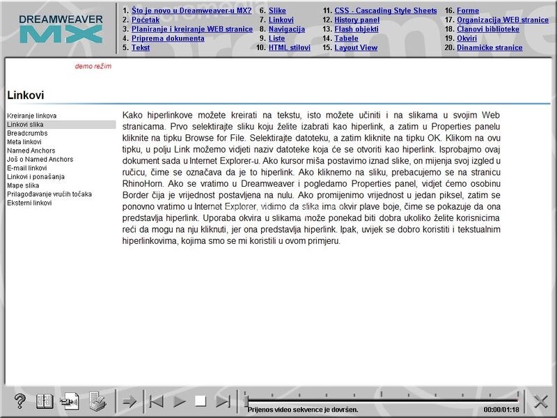 Multimedijalni kurs - Dreamweaver MX