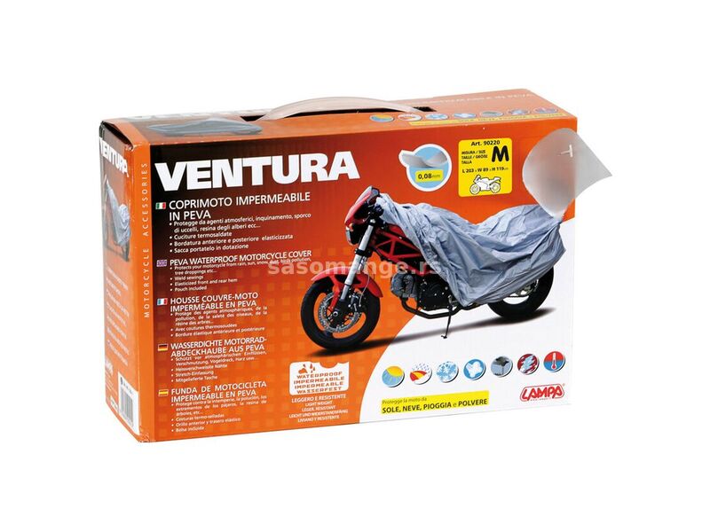 Cerada za motocikle LAMPA Ventura - M (203x119x89 cm)