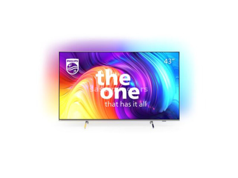 PHILIPS LED TV 43PUS850712, 4K, ANDROID, AMBILIGHT, CRNI, THE ONE