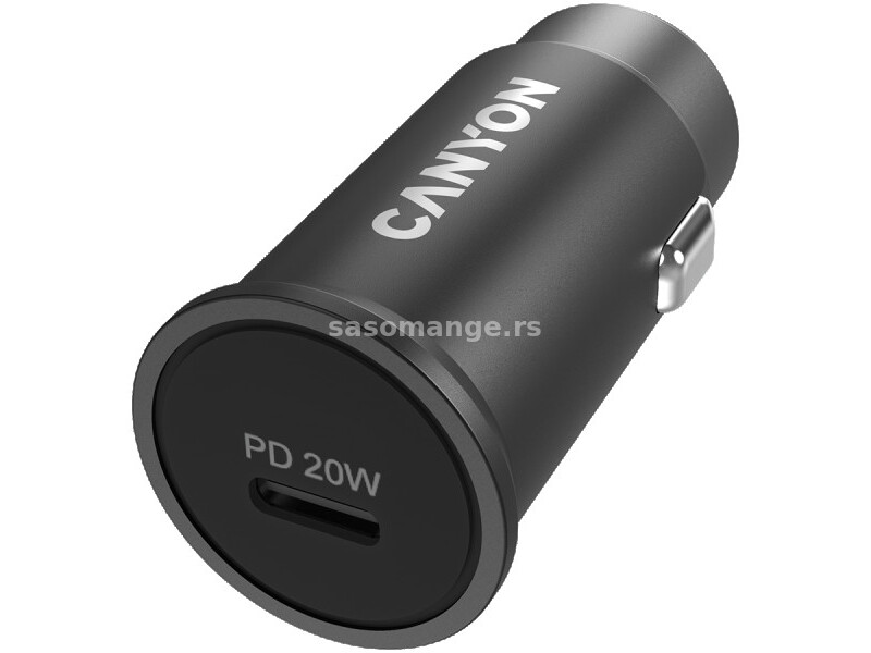 Canyon, PD 20W Pocket size car charger, input: DC12V-24V, output: PD20W, support iPhone12 PD fast...