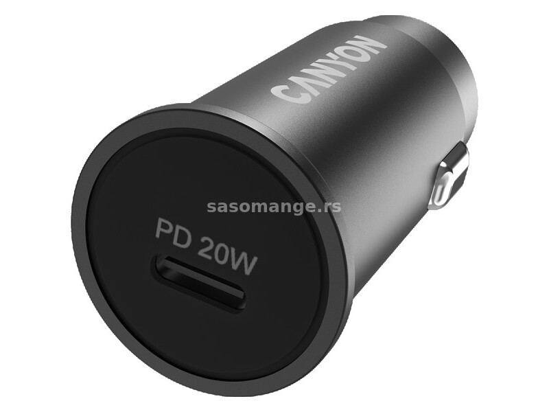 Canyon, PD 20W Pocket size car charger, input: DC12V-24V, output: PD20W, support iPhone12 PD fast...