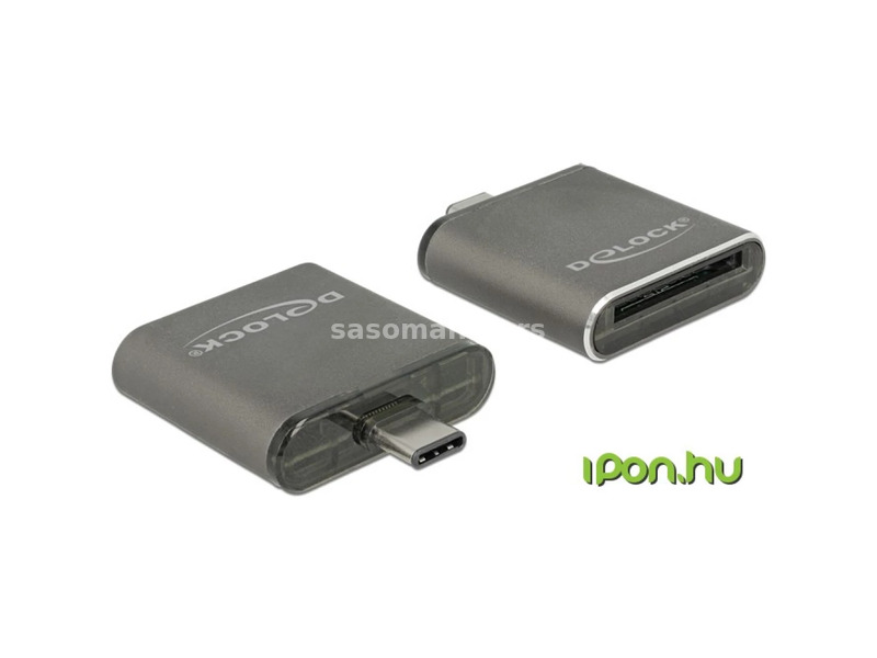 DELOCK USB Type-C plug supplied SDHC / SDXC UHS-II / MMC egy span card reader