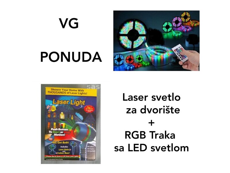 VG Ponuda: Laser LIght LASER SVETLO + LED RGB Traka 5m