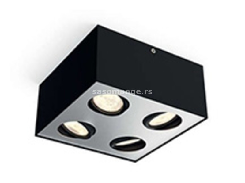 Philips BOX LED spot svetiljka crna 4x4.5W