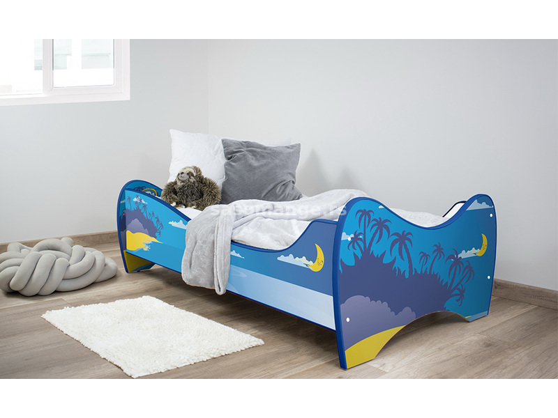 Dečiji krevet sa dušekom i letvicama T1 160 Pirate 160x80 cm