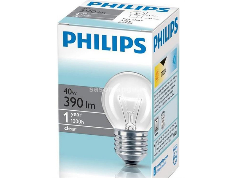 Philips standardna sijalica E27 40W PS027