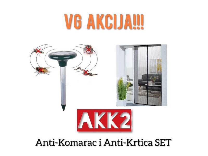 VG Akcija Set AKK2 KOMARNIK 120x220 Crni + Rasterivač KRTICA