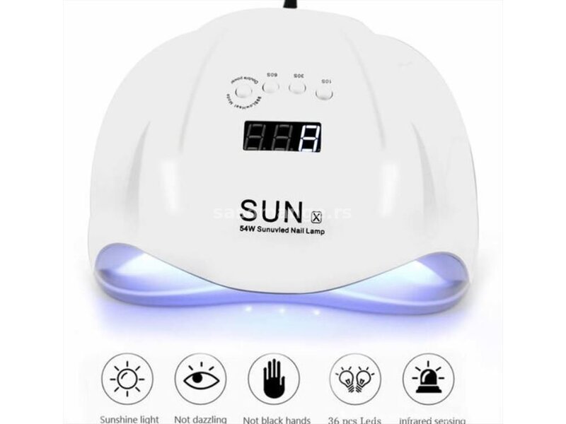 UV/LED Lampa Za NOKTE Sun X 54W + Brusni Nastavci