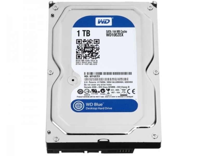 WD 1TB 3.5" SATA III 64MB 7.200rpm WD10EZEX Blue