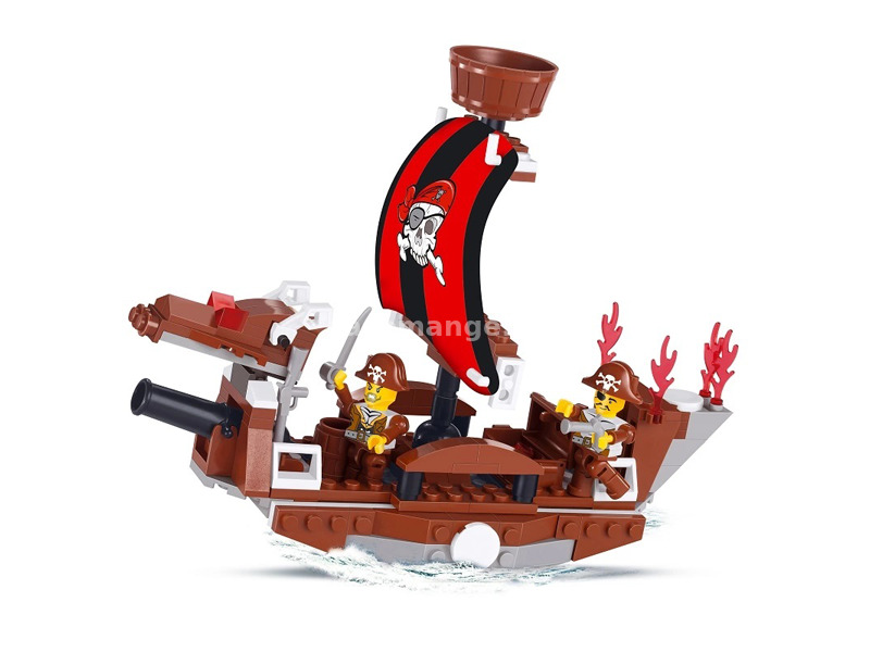 AlleBlox Igračka Kocke Piratski brod 204pcs 881783-P