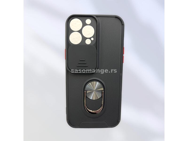 Maska Defender Ring &amp; Camera protection za iPhone 13 pro max crna