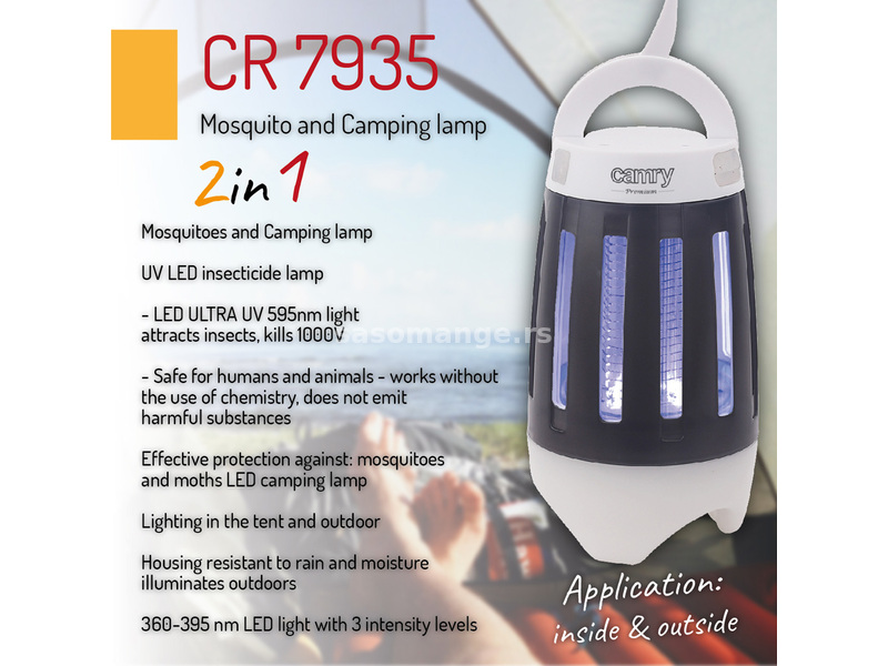 Camry USB lampa protiv insekata sa LED svetlom CR7935