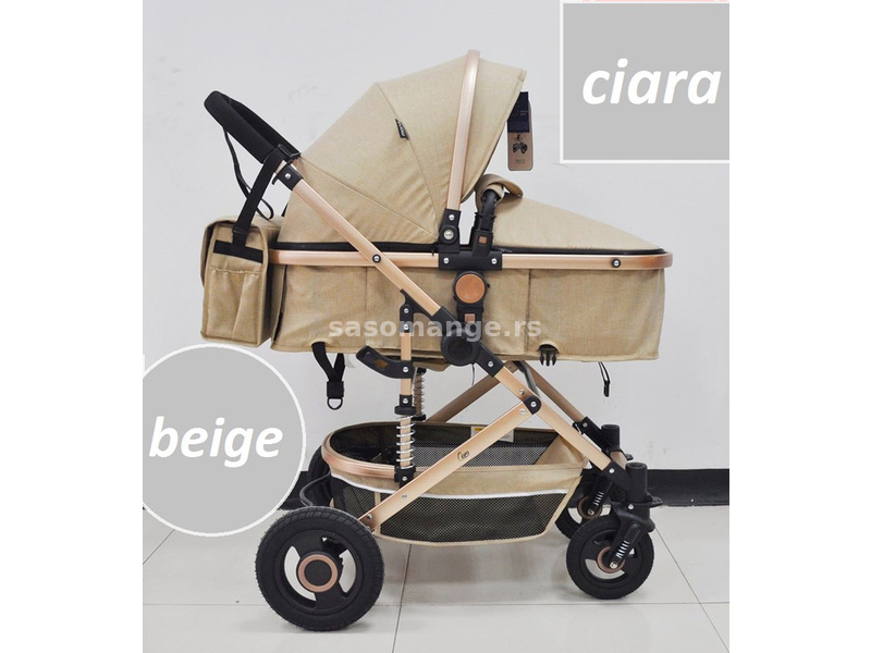 Cangaroo Kombinovana Kolica za bebe Ciara Beige 2020 CAN5161