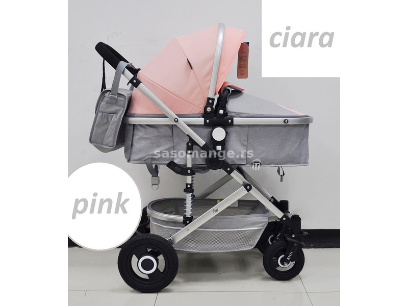 Cangaroo Kombinovana Kolica za bebe Ciara Pink 2020 CAN5192