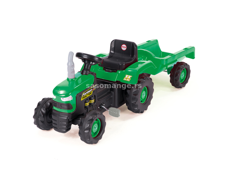 Dolu Dečiji Traktor na pedale sa prikolicom 080530