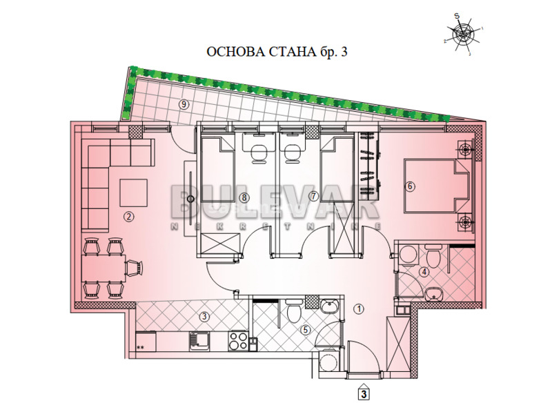 Novogradnja na Crvenom pevcu, 3.5, 73 m2, povrat PDV-a