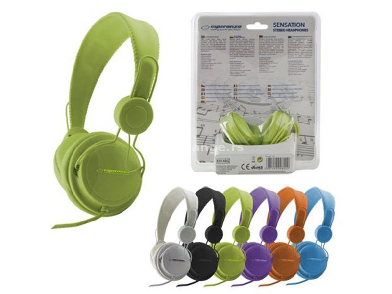 Esperanza Audio stereo slušalice Sensation Green EH148G