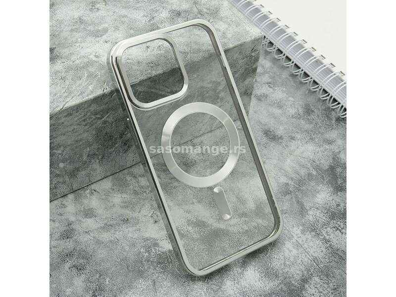 Futrola CLEAR ELEGANT MAGSAFE za iPhone 15 Pro Max (6.7) srebrna
