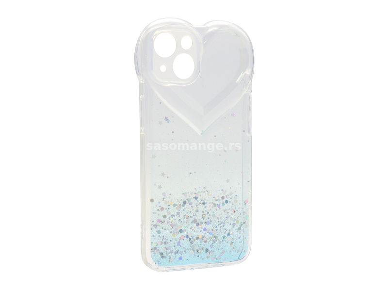 Futrola Sparkly Heart za iPhone 13 (6.1) mint